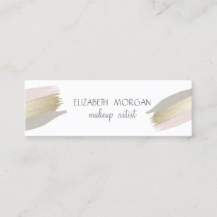 Carte De Visite Mini Moderne Simple Blanc, Coup de pinceau en feuille m