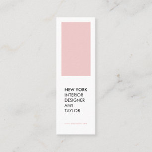 Carte De Visite Mini Moderne simple rose rose élégant design minimal