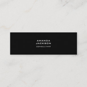 Carte De Visite Mini Moderne Simple Tendance Minimaliste Noir Professio