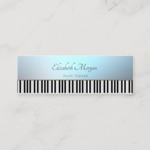 Carte De Visite Mini Moderne,Touches de Piano, Professeur de Musique