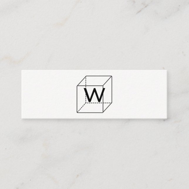 Carte De Visite Mini Monogram Cubed / Entreprise (Devant)