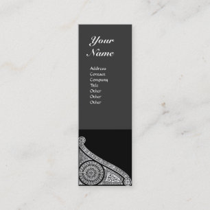 Carte De Visite Mini MONOGRAMME 3 gris foncé