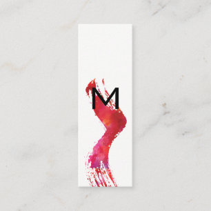 Carte De Visite Mini Monogramme Aquarelle