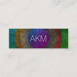 Carte De Visite Mini Monogramme avec des nuances de couleur texturées