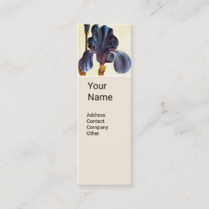 Carte De Visite Mini Monogramme BLUE IRIS