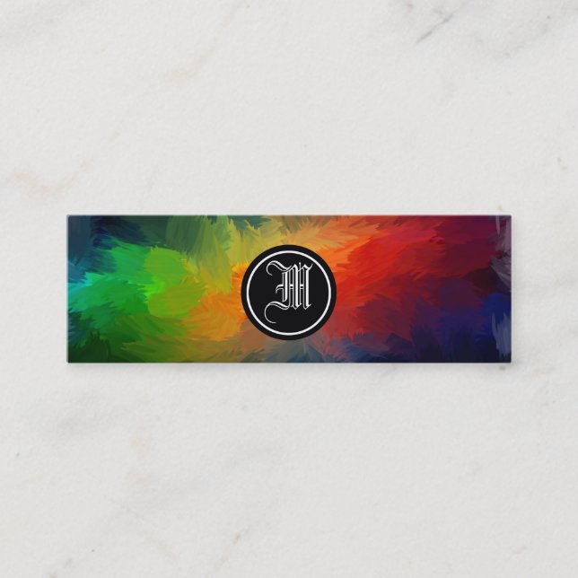 Carte De Visite Mini Monogramme d'art (Devant)