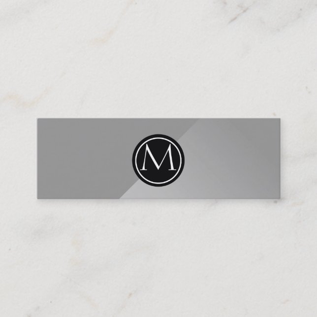 Carte De Visite Mini Monogramme en acier (Devant)