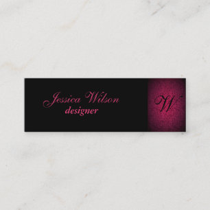 Carte De Visite Mini monogramme floral doux et raffiné