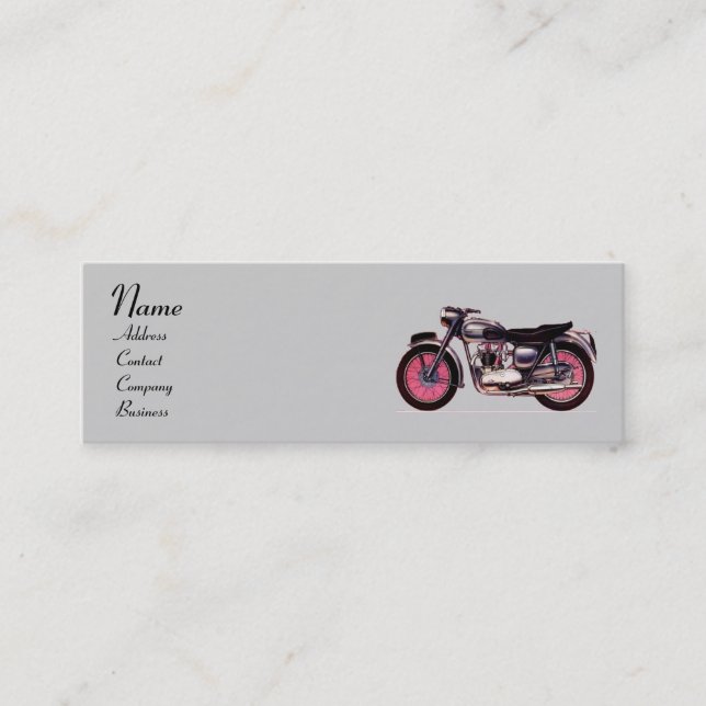 Carte De Visite Mini MONOGRAMME MOTOCYCLES vintages (Devant)