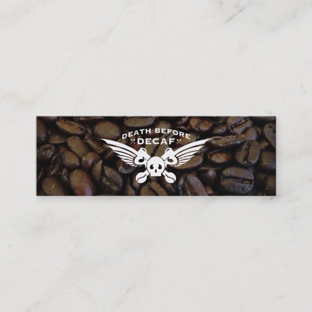 Carte De Visite Mini mort avant café beiche (Devant)