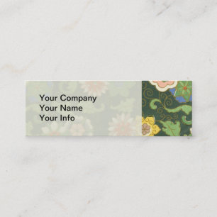 Carte De Visite Mini Motif antique cloisonné chinois : Vert Jade
