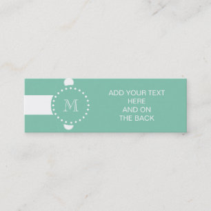 Carte De Visite Mini Motif blanc vert en bon état de rayures, votre