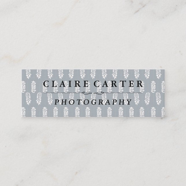 Carte De Visite Mini Motif botanique | Photographe (Devant)