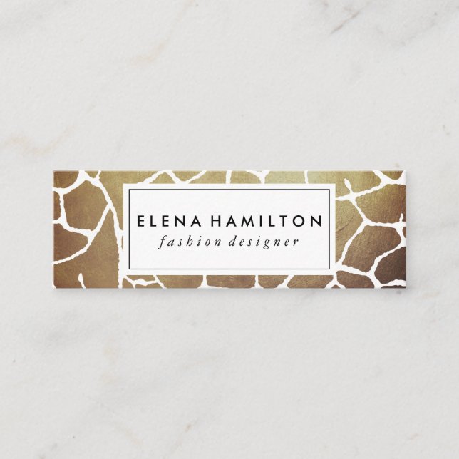 Carte De Visite Mini Motif Brown Luxe (Devant)