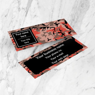 Carte De Visite Mini Motif camouflage rouge et marron, Militaire, Armée