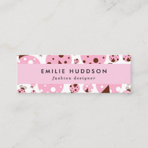Carte De Visite Mini Motif De Ladybugs, Mignons Ladybugs, Pink Ladybugs