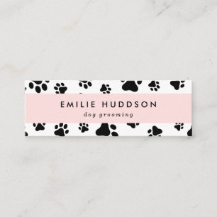 Carte De Visite Mini Motif De Pâtes, Groomer De Chiens, Marcheur De Chi