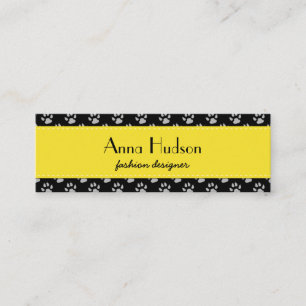 Carte De Visite Mini Motif De Pâtes, Groomer De Chiens, Marcheur De Chi