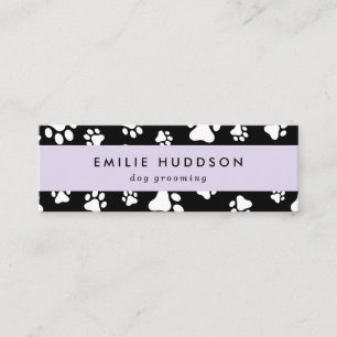 Carte De Visite Mini Motif De Pâtes, Groomer De Chiens, Marcheur De Chi