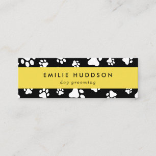 Carte De Visite Mini Motif De Pâtes, Groomer De Chiens, Marcheur De Chi