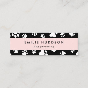 Carte De Visite Mini Motif De Pâtes, Groomer De Chiens, Marcheur De Chi