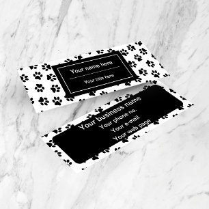 Carte De Visite Mini Motif De Pâtes, Paniers De Chien, Paniers De Chat,