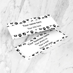 Carte De Visite Mini Motif De Pâtes, Paniers De Chien, Paniers De Chat,