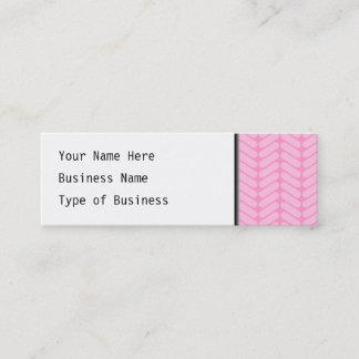 Carte De Visite Mini Motif de zigzag rose inspiré par le tricotage