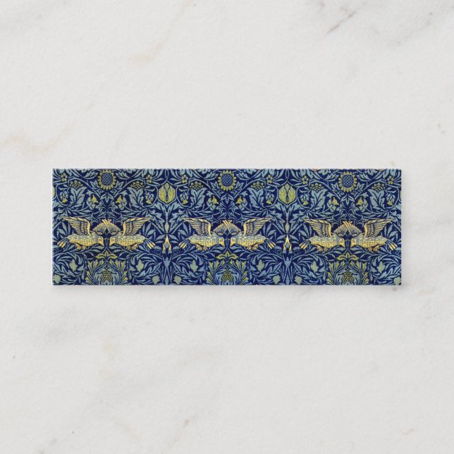 Carte De Visite Mini Motif d'oiseau de William Morris (Devant)