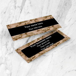 Carte De Visite Mini Motif du Camouflage du désert, Motif militaire, Ar