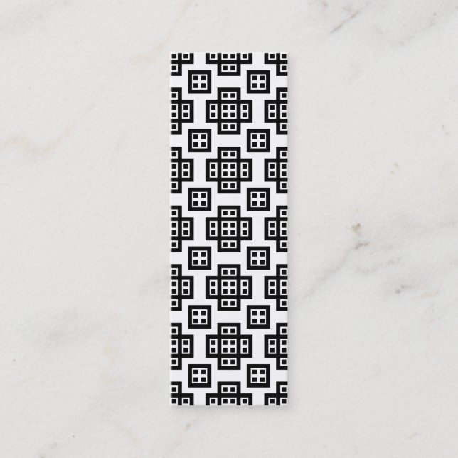Carte De Visite Mini Motif géométrique 030614 - Noir sur (shell) (Devant)