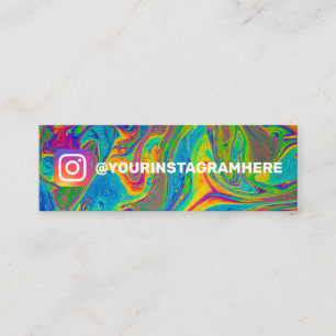 Carte De Visite Mini Motif Instagram de peinture à l'aquarelle de coule