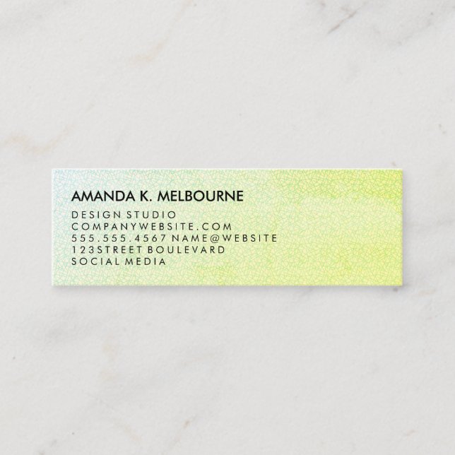 Carte De Visite Mini Motif moderne et élégant (Devant)