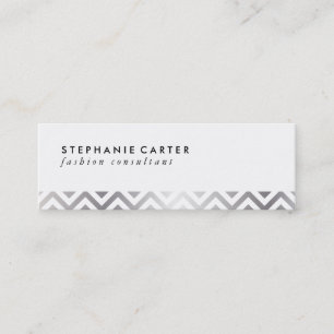 Carte De Visite Mini Motif Silver Chevron