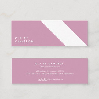 Carte De Visite Mini motivo geométrico moderno minimalista rosa 