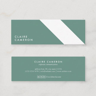 Carte De Visite Mini motivo geométrico moderno minimalista verde