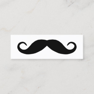 Carte De Visite Mini Moustache à barre noire