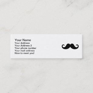 Carte De Visite Mini Moustache drôle