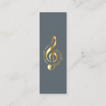 Music Treble Clef Chrome Personnalisé Mini
