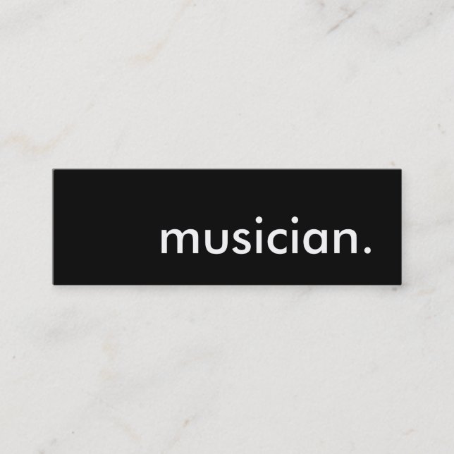 Carte De Visite Mini musicien. (Devant)