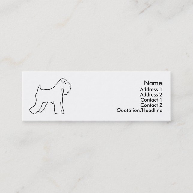 Carte De Visite Mini "My Wheaten Terrier" (Devant)