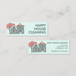 Carte De Visite Mini Nettoyage de la maison Services à domicile Charme 