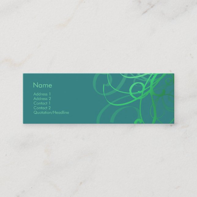 Carte De Visite Mini No. 0033 de remous (Devant)