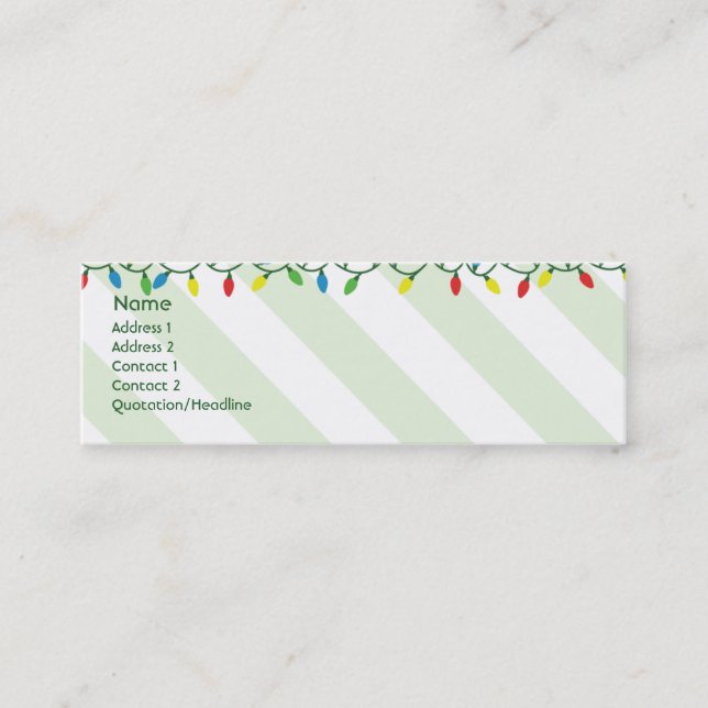 Carte De Visite Mini Noël - maigre (Devant)