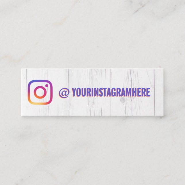 Carte De Visite Mini nom d'utilisateur Instagram (Devant)