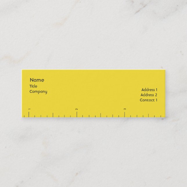 Carte De Visite Mini Nombres - maigres (Devant)
