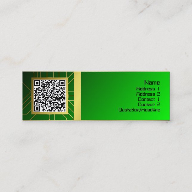 Carte De Visite Mini Noyau d'énergie résistant (Devant)