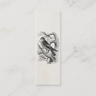Carte De Visite Mini Oiseau vintage de faucon de MERLIN - blanc de