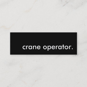 Carte De Visite Mini opérateur de grue.