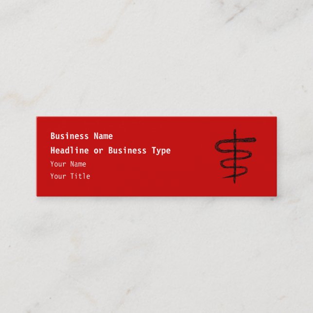 Carte De Visite Mini Ophiuchus. Signe astrologique de zodiaque. Noir (Devant)